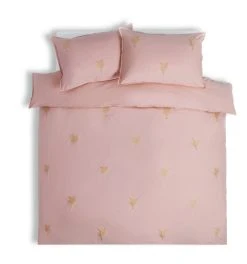 Habitat Embroidered Palm Pink Bedding Set - Single -Habitat shop 4529556 R Z002A