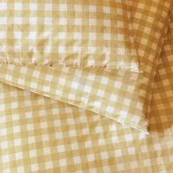 Habitat Herbalist Plain Gingham Yellow Bedding Set - Single -Habitat shop 4663560 R Z003A