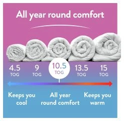 Slumberdown Climate Comfort 10.5 Tog Duvet - Single -Habitat shop 4843249 R Z003A