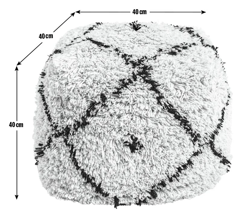 Kaikoo Gentry Wool Pouffe - White 6 Kaikoo Gentry Wool Pouffe - White - Image 4