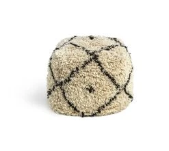 Kaikoo Gentry Wool Pouffe - White