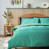 Habitat Emerald Cotton Textured Green Bedding Set - Single 1 Habitat Emerald Cotton Textured Green Bedding Set - Single -Habitat shop 4887432 R Z001A