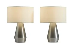 Habitat Maya Pair Of Touch Table Lamps - Silver & Cream 8 Habitat Maya Pair Of Touch Table Lamps - Silver & Cream -Habitat shop 4975894 R Z006A
