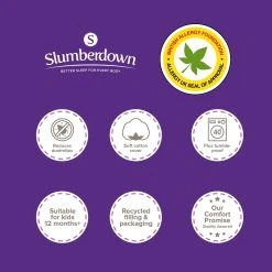 Slumberdown Soft Touch Anti Allergy 4 Tog Kids Duvet-Toddler -Habitat shop 5235681 R Z017A