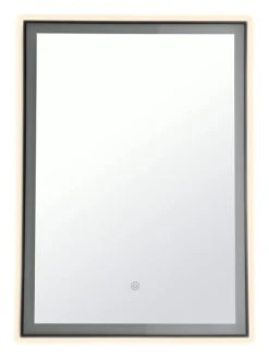 Habitat Rectangle Backlight LED Mirror - Black