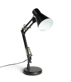 Habitat Swing Arm Desk Lamp - Matt Black