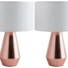 Habitat Maya Pair Of Touch Table Lamps - Copper & Cream -Habitat shop 7157097 R Z001A