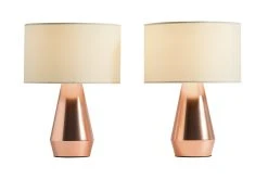 Habitat Maya Pair Of Touch Table Lamps - Copper & Cream 10 Habitat Maya Pair Of Touch Table Lamps - Copper & Cream -Habitat shop 7157097 R Z006A
