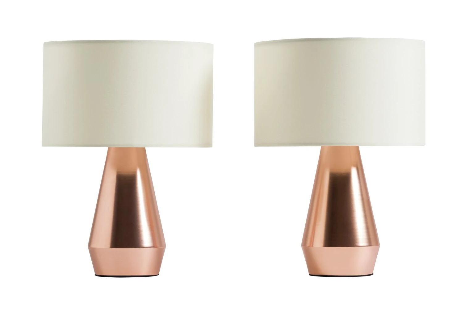 Habitat Maya Pair Of Touch Table Lamps - Copper & Cream 6 Habitat Maya Pair Of Touch Table Lamps - Copper & Cream - Image 4