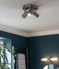 Habitat Spotlight 3 Light Plate - Brushed Chrome -Habitat shop 7567395 R Z003C