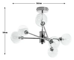 Habitat Glam 6 Light Glass Ceiling Light – Gold -Habitat shop 7835340 R E001