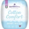 Slumberdown Cotton Comfort 10.5 Tog Duvet - Single -Habitat shop 7878125 R Z001A