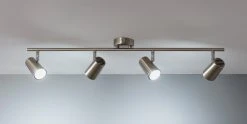 Habitat Brushed Chrome 4 Light Spotlight Bar -Habitat shop 7911525 R Z002C