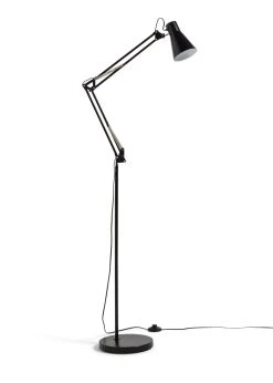 Habitat Swing Arm Floor Lamp - Matt Black