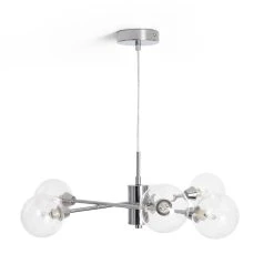 Habitat Glam 6 Light Glass Ceiling Light – Chrome
