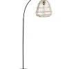 Habitat Rattan Arc Floor Lamp - Cream And Black -Habitat shop 8024789 R Z001A