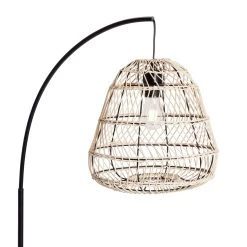Habitat Rattan Arc Floor Lamp - Cream And Black 20 Habitat Rattan Arc Floor Lamp - Cream And Black -Habitat shop 8024789 R Z006A