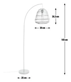 Habitat Rattan Arc Floor Lamp - Cream And Black 21 Habitat Rattan Arc Floor Lamp - Cream And Black -Habitat shop 8024789 R Z017A