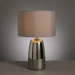 Habitat Largo Touch Table Lamp - Grey & Chrome -Habitat shop 8031741 R Z002A
