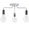 Habitat Rayner Steel 3 Light LED Flush Ceiling Light -Chrome