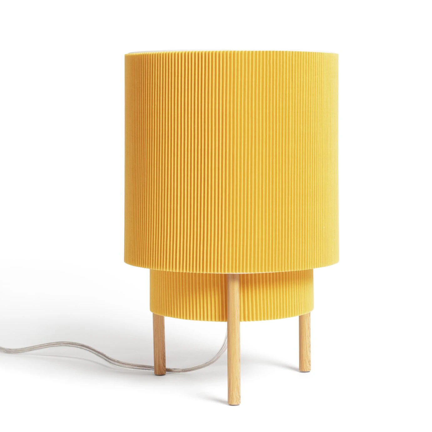 Habitat Mid Century Pleated Column Table Lamp - Yellow 3 Habitat Mid Century Pleated Column Table Lamp - Yellow