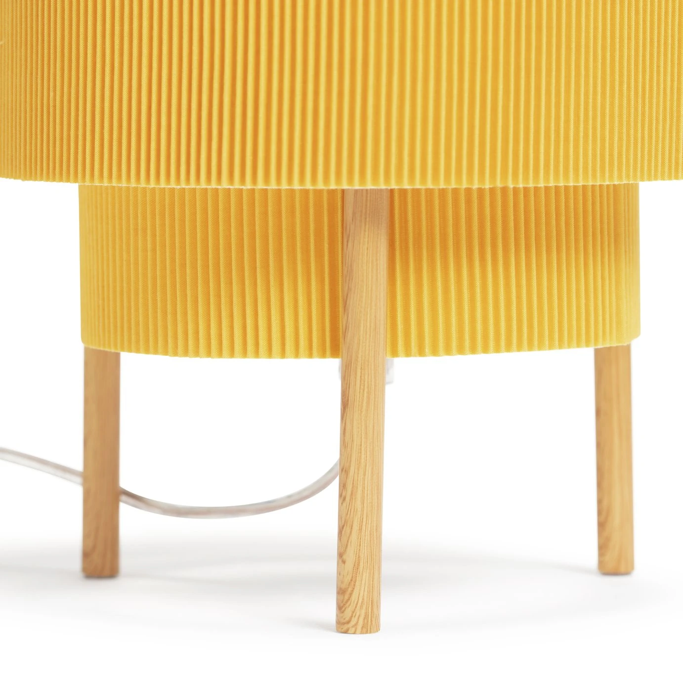 Habitat Mid Century Pleated Column Table Lamp - Yellow 7 Habitat Mid Century Pleated Column Table Lamp - Yellow - Image 5