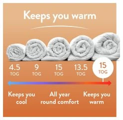 Slumberdown Extra Warm 15 Tog Duvet - Single -Habitat shop 8268260 R Z003A