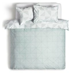 Habitat Stockholm Diamond Dash Duck Egg Bedding Set - Single -Habitat shop 8277385 R Z002A