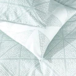 Habitat Stockholm Diamond Dash Duck Egg Bedding Set - Single -Habitat shop 8277385 R Z003A