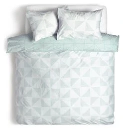 Habitat Stockholm Diamond Dash Duck Egg Bedding Set - Single -Habitat shop 8277385 R Z004A