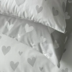 Habitat Hearts Grey & White Bedding Set - Single -Habitat shop 8291251 R Z003A