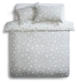 Habitat Hearts Grey & White Bedding Set - Single -Habitat shop 8291251 R Z004A