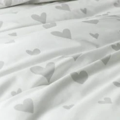 Habitat Hearts Grey & White Bedding Set - Single -Habitat shop 8291251 R Z007A