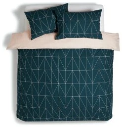 Habitat Geo Teal & Blush Reversible Bedding Set - Single -Habitat shop 8299947 R Z002A