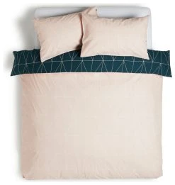 Habitat Geo Teal & Blush Reversible Bedding Set - Single -Habitat shop 8299947 R Z004A