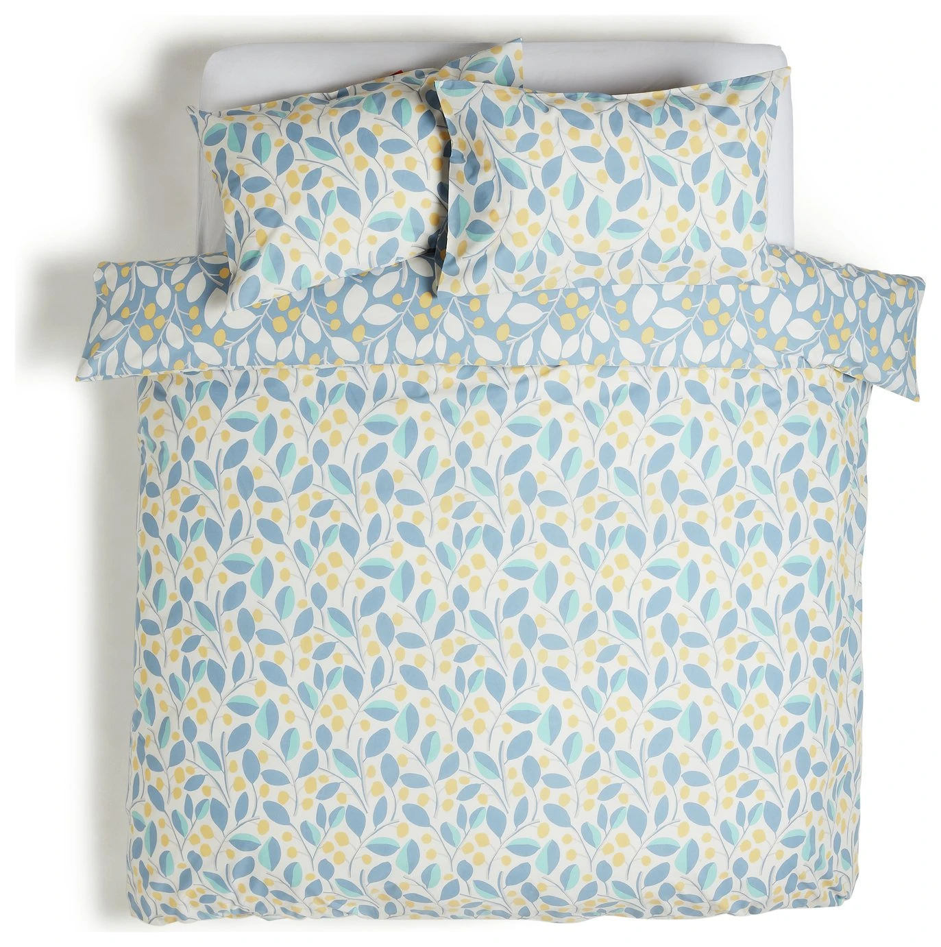 Habitat Scandi Floral Sky Blue & Yellow Bedding Set - Single 5 Habitat Scandi Floral Sky Blue & Yellow Bedding Set - Single - Image 3