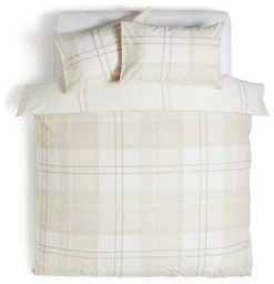 Habitat Check Neutral Bedding Set - Single -Habitat shop 8348829 R Z002A