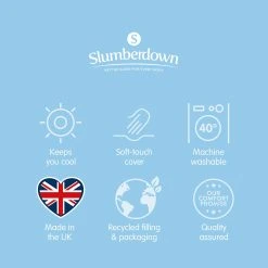 Slumberdown Summer Cool 4.5 Tog Duvet - Single -Habitat shop 8356756 R Z010A