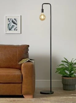 Habitat Rayner Industrial Floor Lamp - Black -Habitat shop 8438399 R Z001C