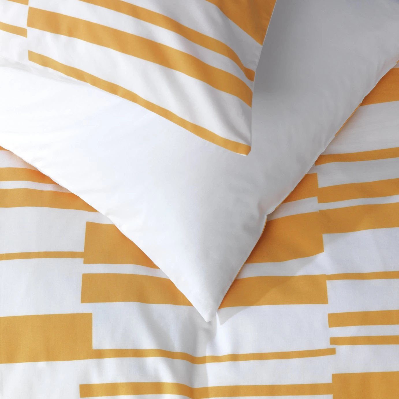 Habitat Stripe Mustard & White Bedding Set - Single 6 Habitat Stripe Mustard & White Bedding Set - Single - Image 4