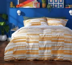 Habitat Stripe Mustard & White Bedding Set - Single 12 Habitat Stripe Mustard & White Bedding Set - Single -Habitat shop 8442323 R Z004A