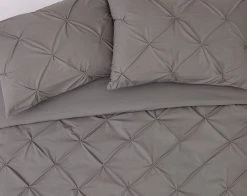 Habitat Hadley Pintuck Grey Bedding Set - Double -Habitat shop 8477611 R Z004A