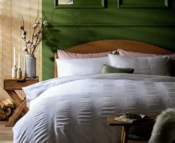 Habitat Cotton 300TC Waffle Striped White Bedding Set-Double 12 Habitat Cotton 300TC Waffle Striped White Bedding Set-Double -Habitat shop 8612483 R Z004A