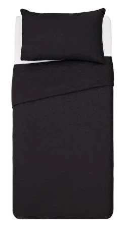 Habitat Cotton Rich Plain Black Bedding Set - Single