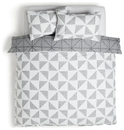 Habitat Stockholm Diamond Dash Grey Bedding Set - Single -Habitat shop 8671022 R Z004A