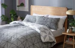 Habitat Stockholm Diamond Dash Grey Bedding Set - Single -Habitat shop 8671022 R Z005A