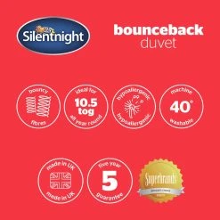 Silentnight Bounceback 10.5 Tog Duvet - Single -Habitat shop 8676357 R Z008A