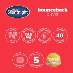 Silentnight Bounceback 13.5 Tog Duvet - Single -Habitat shop 8801191 R Z008A