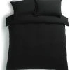 Habitat Stonewashed Cotton Plain Charcoal Bedding Set-Double