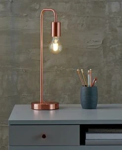 Habitat Rayner Steel LED Desk Lamp - Rose Gold -Habitat shop 8899031 R Z001C
